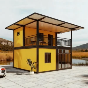 산업용 인테리어와 야간 경관.