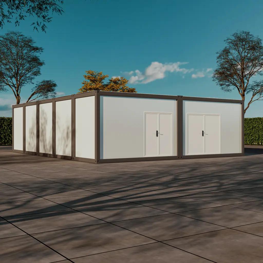 Open-plan modular interior.