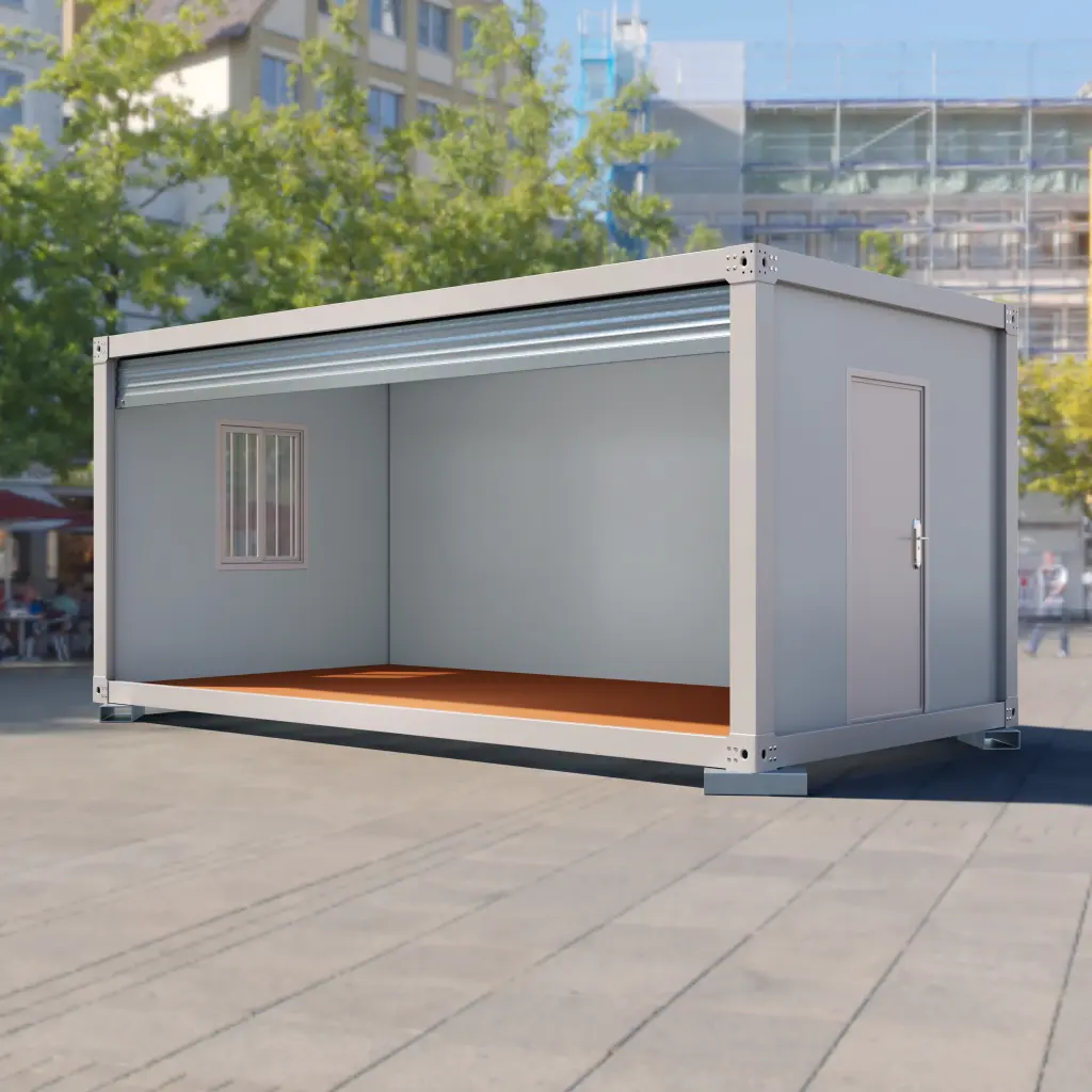 Casa contenedor Modulardwell con paneles solares