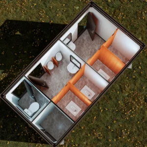 Integrated sink and urinal section.