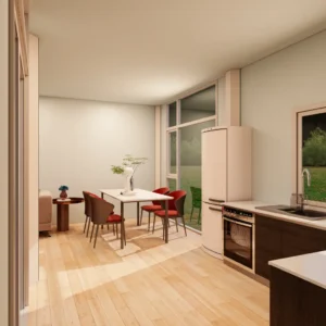 使用回收材料的模組化集裝箱房