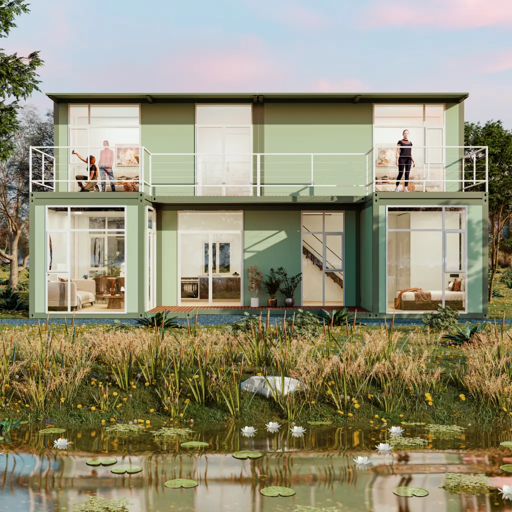 Modern 2-storey modular villa.