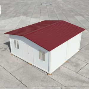 プレハブ住宅の内装。