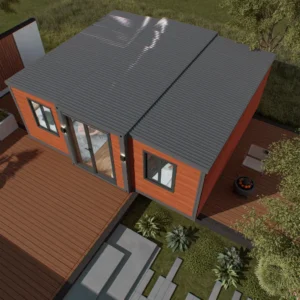 Adjustable leveling feet for expandable cabins.