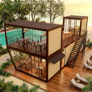 豪華2階建てコンテナカフェ。