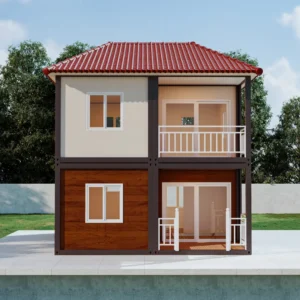 Balcone superiore e interni loft.