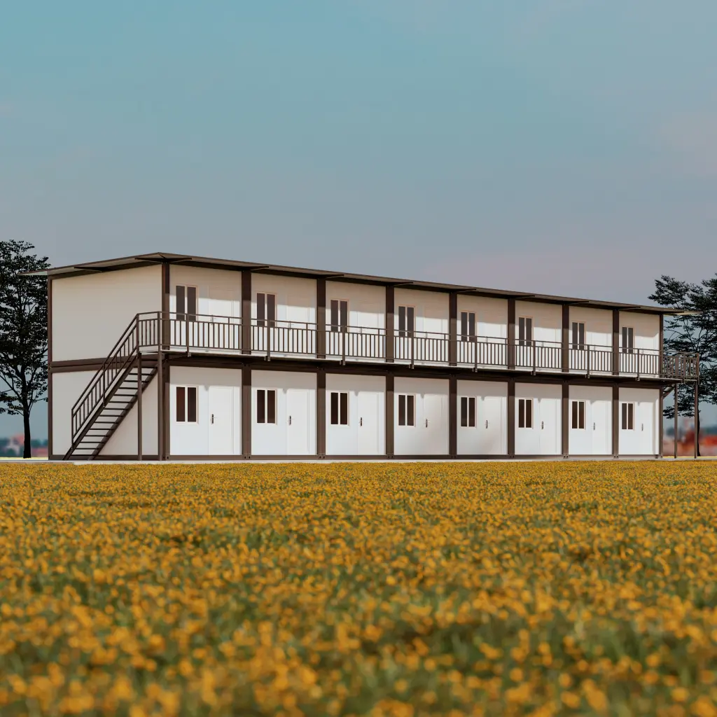 Stacked container camp.