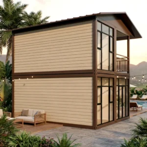 Loft slaapkamer en stalen frame.